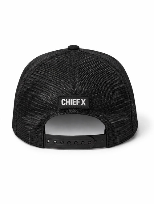 Chief X  Trucker Hat – Black PVC Edition
